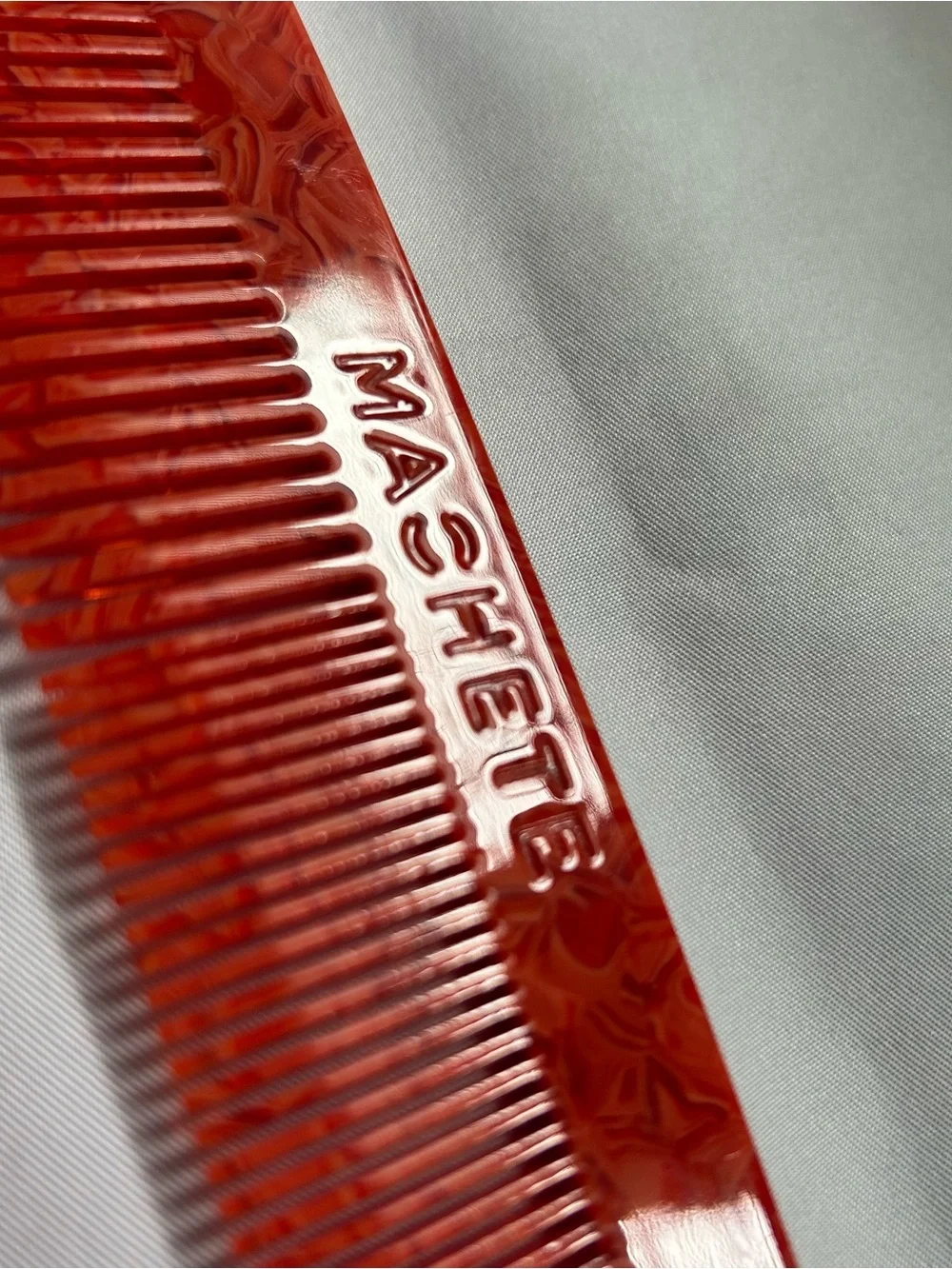 MACHETE No. 1 Comb in Poppy - Marbled Italian Acetate 9” Women's Comb